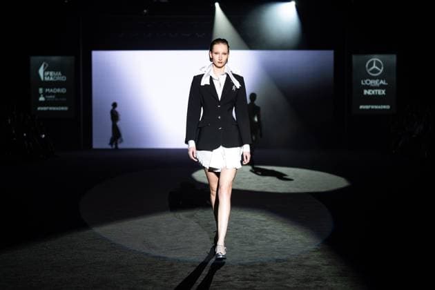 Menchen Tomas, female designer from Barcelona, presents Blitz, her new collection at Madrid Fashion Week 2025, the most important fashion event in Spain. At IFEMA, Madrid, February 20, 2025. (20250220245)