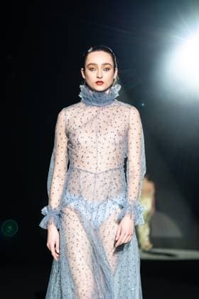 Menchen Tomas, female designer from Barcelona, presents Blitz, her new collection at Madrid Fashion Week 2025, the most important fashion event in Spain. At IFEMA, Madrid, February 20, 2025. (20250220263)