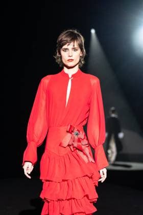 Menchen Tomas, female designer from Barcelona, presents Blitz, her new collection at Madrid Fashion Week 2025, the most important fashion event in Spain. At IFEMA, Madrid, February 20, 2025. (20250220252)
