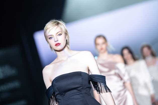 Menchen Tomas, female designer from Barcelona, presents Blitz, her new collection at Madrid Fashion Week 2025, the most important fashion event in Spain. At IFEMA, Madrid, February 20, 2025. (20250220269)