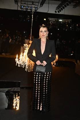 A model wears at collection runway a creation from Isabel Sanchis during Pasarela Cibeles Mercedes-Benz Fashion Week Madrid 2025 in Madrid, on Friday ,21 February 2025. Cordon Press 