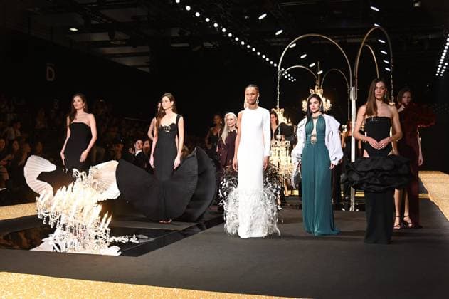 A model wears at collection runway a creation from Isabel Sanchis during Pasarela Cibeles Mercedes-Benz Fashion Week Madrid 2025 in Madrid, on Friday ,21 February 2025. Cordon Press 