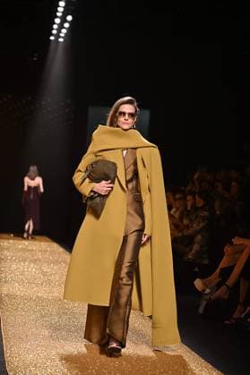A model wears at collection runway a creation from Isabel Sanchis during Pasarela Cibeles Mercedes-Benz Fashion Week Madrid 2025 in Madrid, on Friday ,21 February 2025. Cordon Press 