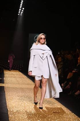 A model wears at collection runway a creation from Isabel Sanchis during Pasarela Cibeles Mercedes-Benz Fashion Week Madrid 2025 in Madrid, on Friday ,21 February 2025. Cordon Press 