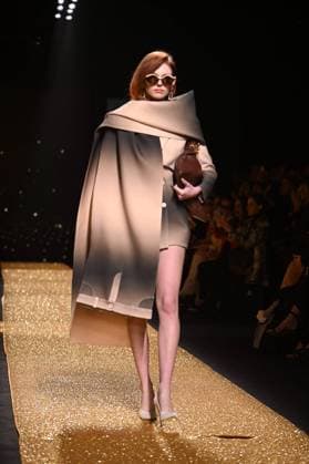 A model wears at collection runway a creation from Isabel Sanchis during Pasarela Cibeles Mercedes-Benz Fashion Week Madrid 2025 in Madrid, on Friday ,21 February 2025. Cordon Press 