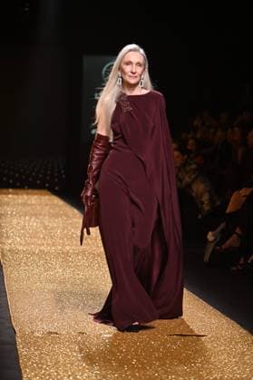 A model wears at collection runway a creation from Isabel Sanchis during Pasarela Cibeles Mercedes-Benz Fashion Week Madrid 2025 in Madrid, on Friday ,21 February 2025. Cordon Press 