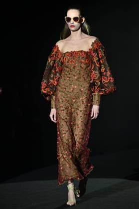 A model wears at collection runway a creation from Hannibal Laguna during Pasarela Cibeles Mercedes-Benz Fashion Week Madrid 2025 in Madrid, on Friday ,21 February 2025. Cordon Press 
