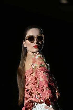 A model wears at collection runway a creation from Hannibal Laguna during Pasarela Cibeles Mercedes-Benz Fashion Week Madrid 2025 in Madrid, on Friday ,21 February 2025. Cordon Press 