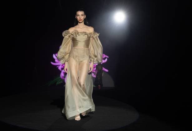 Hannibal Laguna fashion show at the 81st edition of the MBFW Two models at the Hannibal Laguna fashion show at the 81st edition of the Mercedes Benz Fashion Week MBFW, at IFEMA Madrid, on February 21, 2025, in Madrid Spain IFEMA Madrid hosts the Mercedes Benz Fashion Week Madrid MBFW from February 19 to 23 February 21 FEBRUARY 2025 HANNIBAL LAGUNA FASHION Madrid Madrid Madrid Spain  Copyright: xEduardoxParrax 6534486