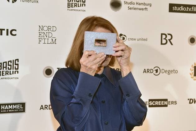 DAFFNE Award Ceremony 2025 Berlin Sente Berger with the Honorary Award for Michael Verhoeven for the 12th time DAfFNE German Academy for Television, an honorary award for an outstanding lifetime achievement at the 75th Berlinale in Berlin, on 21 02 2025 Photopress Mueller