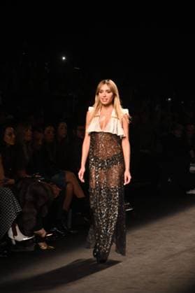 A model wears at collection runway a creation from Custo Barcelona during Pasarela Cibeles Mercedes-Benz Fashion Week Madrid 2025 in Madrid, on Friday ,21 February 2025. Cordon Press 