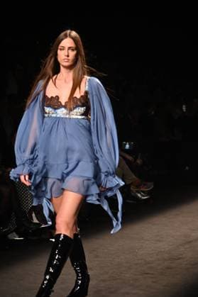 A model wears at collection runway a creation from Custo Barcelona during Pasarela Cibeles Mercedes-Benz Fashion Week Madrid 2025 in Madrid, on Friday ,21 February 2025. Cordon Press 