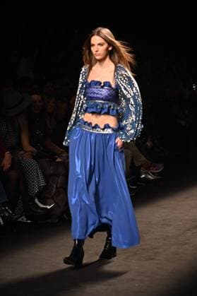 A model wears at collection runway a creation from Custo Barcelona during Pasarela Cibeles Mercedes-Benz Fashion Week Madrid 2025 in Madrid, on Friday ,21 February 2025. Cordon Press 