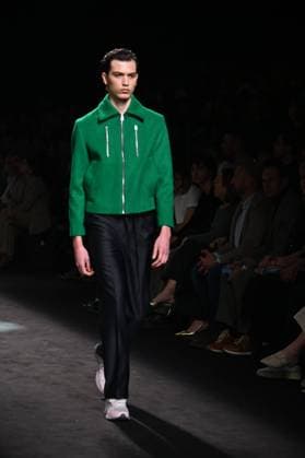 A model wears at collection runway a creation from Erroz during Pasarela Cibeles Mercedes-Benz Fashion Week Madrid 2025 in Madrid, on Friday ,21 February 2025 Cordon Press 
