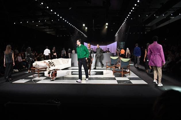 A model wears at collection runway a creation from Erroz during Pasarela Cibeles Mercedes-Benz Fashion Week Madrid 2025 in Madrid, on Friday ,21 February 2025 Cordon Press 