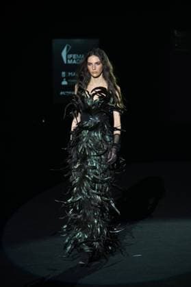 A model wears at collection runway a creation from Malne during Pasarela Cibeles Mercedes-Benz Fashion Week Madrid 2025 in Madrid, on Friday ,21 February 2025. Cordon Press 