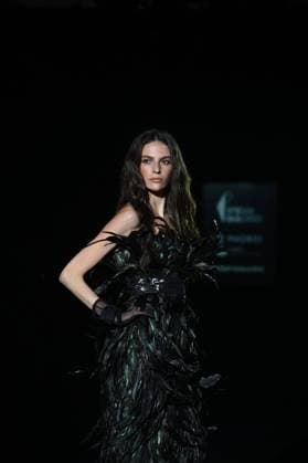 A model wears at collection runway a creation from Malne during Pasarela Cibeles Mercedes-Benz Fashion Week Madrid 2025 in Madrid, on Friday ,21 February 2025. Cordon Press 
