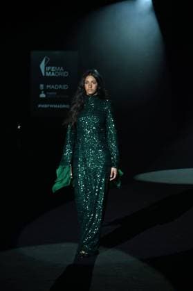 A model wears at collection runway a creation from Malne during Pasarela Cibeles Mercedes-Benz Fashion Week Madrid 2025 in Madrid, on Friday ,21 February 2025. Cordon Press 