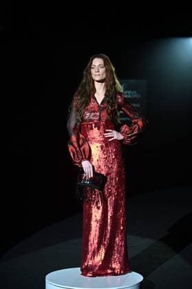 A model wears at collection runway a creation from Malne during Pasarela Cibeles Mercedes-Benz Fashion Week Madrid 2025 in Madrid, on Friday ,21 February 2025. Cordon Press 
