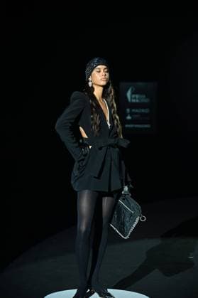 A model wears at collection runway a creation from Malne during Pasarela Cibeles Mercedes-Benz Fashion Week Madrid 2025 in Madrid, on Friday ,21 February 2025. Cordon Press 