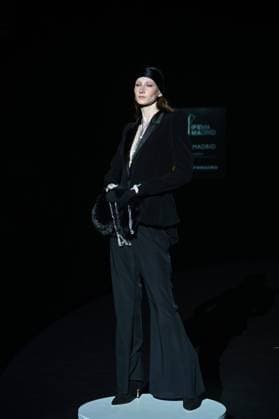 A model wears at collection runway a creation from Malne during Pasarela Cibeles Mercedes-Benz Fashion Week Madrid 2025 in Madrid, on Friday ,21 February 2025. Cordon Press 