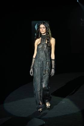 A model wears at collection runway a creation from Malne during Pasarela Cibeles Mercedes-Benz Fashion Week Madrid 2025 in Madrid, on Friday ,21 February 2025. Cordon Press 