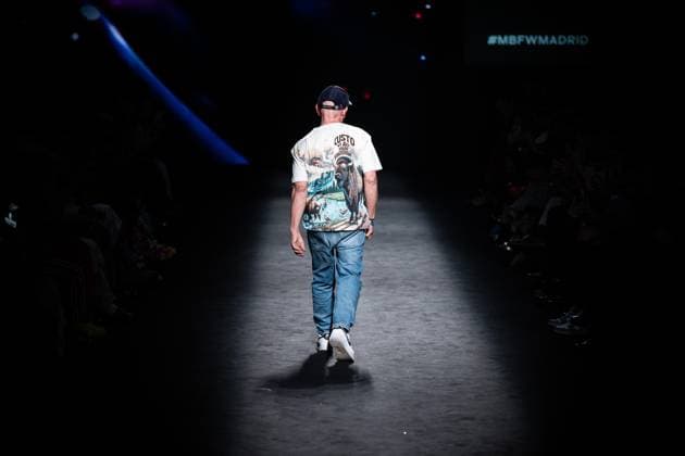 The distinguished Barcelona-based designer Custo presents his new collection at Madrid Fashion Week 2025, the most important fashion event in Spain. At IFEMA, Madrid, February 21, 2025. (20250221113)