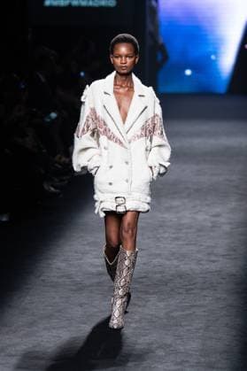 The distinguished Barcelona-based designer Custo presents his new collection at Madrid Fashion Week 2025, the most important fashion event in Spain. At IFEMA, Madrid, February 21, 2025. (2025022170)