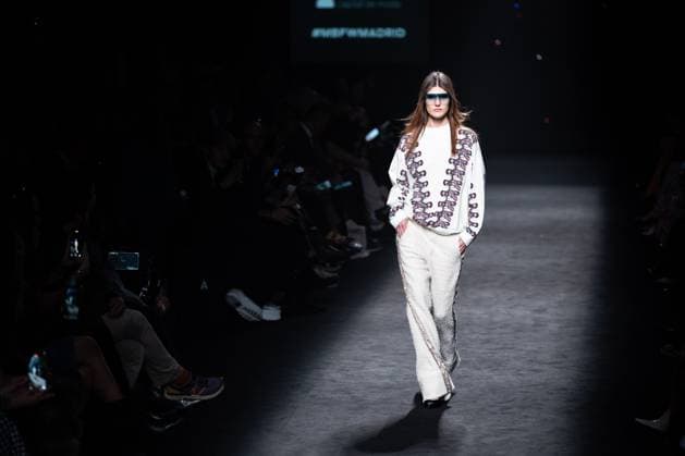 The distinguished Barcelona-based designer Custo presents his new collection at Madrid Fashion Week 2025, the most important fashion event in Spain. At IFEMA, Madrid, February 21, 2025. (2025022174)