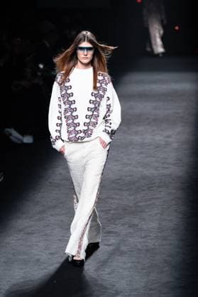 The distinguished Barcelona-based designer Custo presents his new collection at Madrid Fashion Week 2025, the most important fashion event in Spain. At IFEMA, Madrid, February 21, 2025. (2025022175)