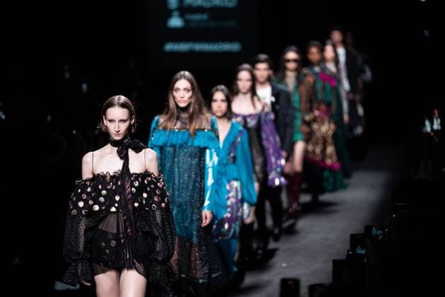 The distinguished Barcelona-based designer Custo presents his new collection at Madrid Fashion Week 2025, the most important fashion event in Spain. At IFEMA, Madrid, February 21, 2025. (20250221107)