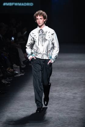 The distinguished Barcelona-based designer Custo presents his new collection at Madrid Fashion Week 2025, the most important fashion event in Spain. At IFEMA, Madrid, February 21, 2025. (2025022182)