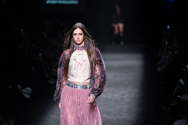 The distinguished Barcelona-based designer Custo presents his new collection at Madrid Fashion Week 2025, the most important fashion event in Spain. At IFEMA, Madrid, February 21, 2025. (2025022185)