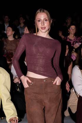 February 22, 2025, Madrid, Madrid, Spain: DENISSE PEo˜A attends the ANGEL SCHLESSER fashion show during Mercedes Benz Fashion Week Madrid at Ifema on September 22, 2025 in Madrid, Spain. Madrid Spain - ZUMAc312 1059140225st Copyright: xOscarxManuelxSanchezx