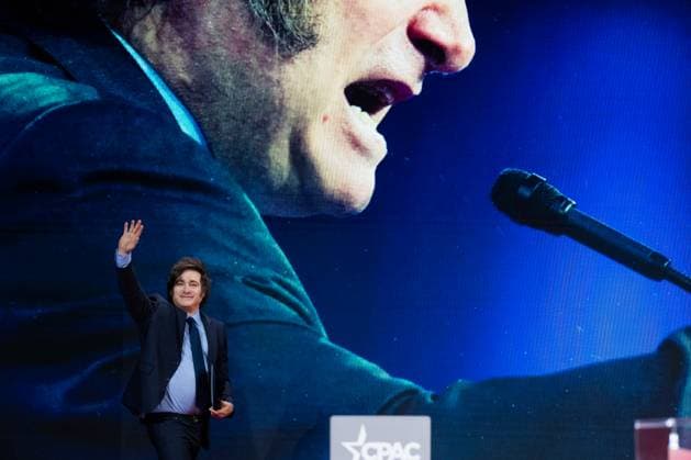 News Themen der Woche KW08 News Bilder des Tages President of Argentina Javier Milei speaks at the 2025 Conservative Political Action Conference (CPAC) in National Harbor, Maryland, U.S., on Saturday, February 22, 2025. Copyright: xAnnabellexGordon CNPx MediaPunchx