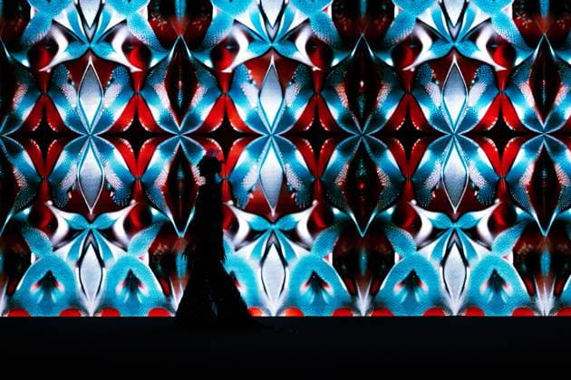 Barcelona-based designer JNorig presents his new collection in collaboration with 3D artist Krisztian Paczolay at Madrid Fashion Week 2025, the most important fashion event in Spain. At IFEMA, Madrid, February 22, 2025. (2025022268)