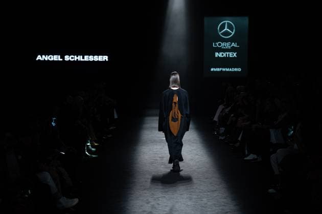 Spanish prominent designer Angel Schlesser presents his new collection at Madrid Fashion Week 2025, the most important fashion event in Spain. At IFEMA, Madrid, February 22, 2025. (20250222103)
