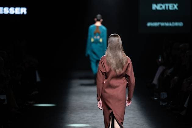 Spanish prominent designer Angel Schlesser presents his new collection at Madrid Fashion Week 2025, the most important fashion event in Spain. At IFEMA, Madrid, February 22, 2025. (20250222105)