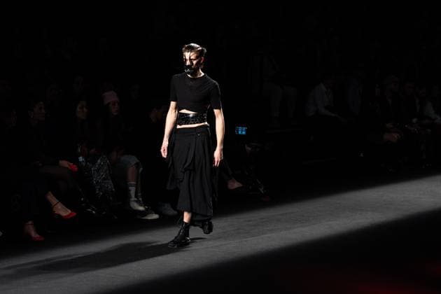 Barcelona-based designer JNorig presents his new collection in collaboration with 3D artist Krisztian Paczolay at Madrid Fashion Week 2025, the most important fashion event in Spain. At IFEMA, Madrid, February 22, 2025. (2025022235)