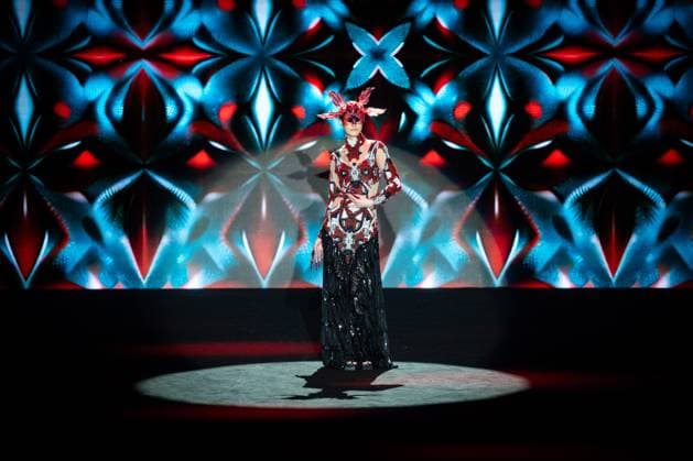 Barcelona-based designer JNorig presents his new collection in collaboration with 3D artist Krisztian Paczolay at Madrid Fashion Week 2025, the most important fashion event in Spain. At IFEMA, Madrid, February 22, 2025. (2025022254)