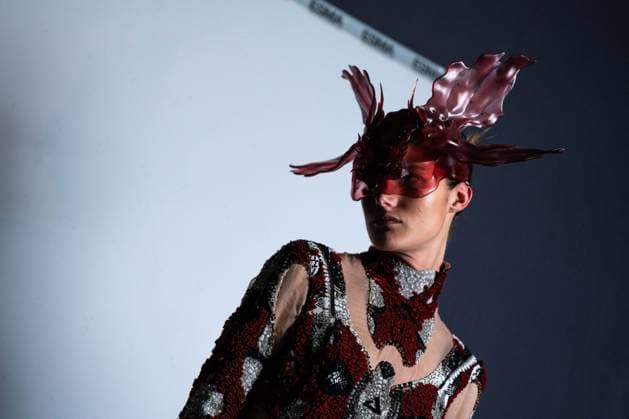 Barcelona-based designer JNorig presents his new collection in collaboration with 3D artist Krisztian Paczolay at Madrid Fashion Week 2025, the most important fashion event in Spain. At IFEMA, Madrid, February 22, 2025. (2025022272)