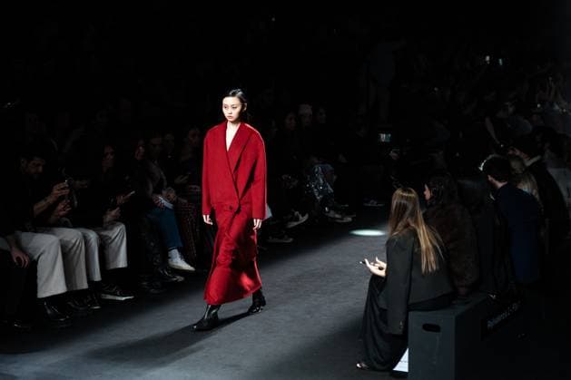 Spanish prominent designer Angel Schlesser presents his new collection at Madrid Fashion Week 2025, the most important fashion event in Spain. At IFEMA, Madrid, February 22, 2025. (20250222107)