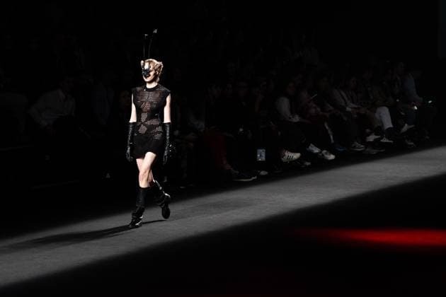 Barcelona-based designer JNorig presents his new collection in collaboration with 3D artist Krisztian Paczolay at Madrid Fashion Week 2025, the most important fashion event in Spain. At IFEMA, Madrid, February 22, 2025. (2025022221)
