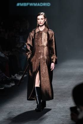 Spanish prominent designer Angel Schlesser presents his new collection at Madrid Fashion Week 2025, the most important fashion event in Spain. At IFEMA, Madrid, February 22, 2025. (20250222114)