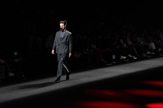Barcelona-based designer JNorig presents his new collection in collaboration with 3D artist Krisztian Paczolay at Madrid Fashion Week 2025, the most important fashion event in Spain. At IFEMA, Madrid, February 22, 2025. (2025022223)