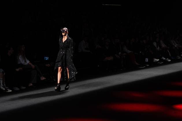 Barcelona-based designer JNorig presents his new collection in collaboration with 3D artist Krisztian Paczolay at Madrid Fashion Week 2025, the most important fashion event in Spain. At IFEMA, Madrid, February 22, 2025. (2025022225)