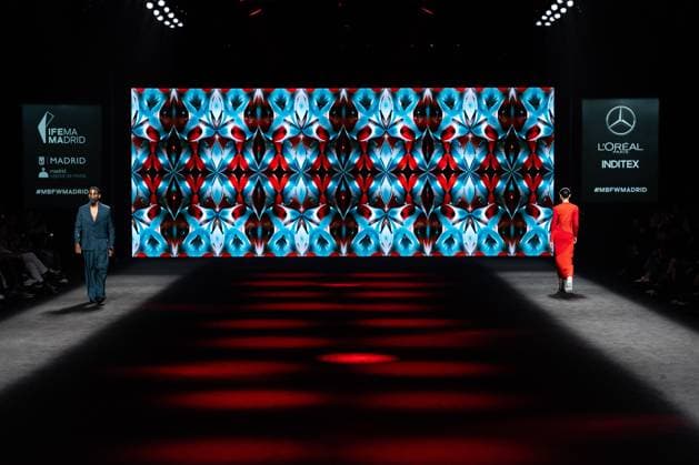 Barcelona-based designer JNorig presents his new collection in collaboration with 3D artist Krisztian Paczolay at Madrid Fashion Week 2025, the most important fashion event in Spain. At IFEMA, Madrid, February 22, 2025. (2025022240)