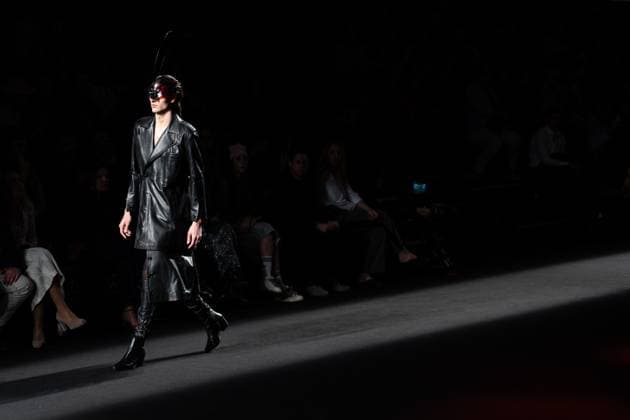 Barcelona-based designer JNorig presents his new collection in collaboration with 3D artist Krisztian Paczolay at Madrid Fashion Week 2025, the most important fashion event in Spain. At IFEMA, Madrid, February 22, 2025. (2025022227)