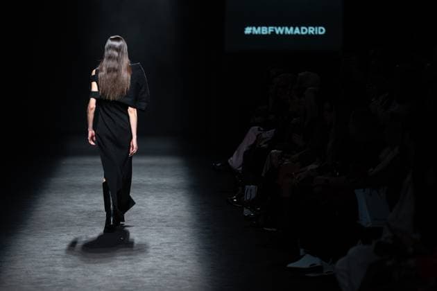 Spanish prominent designer Angel Schlesser presents his new collection at Madrid Fashion Week 2025, the most important fashion event in Spain. At IFEMA, Madrid, February 22, 2025. (20250222121)