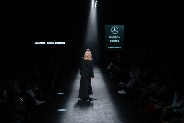 Spanish prominent designer Angel Schlesser presents his new collection at Madrid Fashion Week 2025, the most important fashion event in Spain. At IFEMA, Madrid, February 22, 2025. (20250222124)